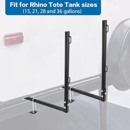 RV Tote Tank Carrier, RV Bumper Mount Tote Tank Holder with 2 Extra Premium Ratchet Straps, Fit Max 4.5" Bumper