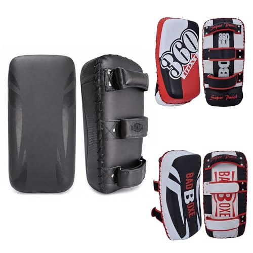 TWISTER FIGHT WEAR Lightweight Boxing Arm Pad Kick Shield | Genuine Leather Thai Pads | MMA Muay Thai Curved Pads | Martial Art Training Pads Boxing Striking Pads (Single)
