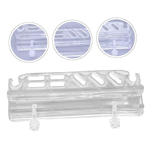 Aquarium Tool Holder Wall-Mounted Organizer for Fish Tank Cleaning Tools Transparent Acrylic Storage Rack for Scissors Tweezers and Tongs Compact Design for Easy Access