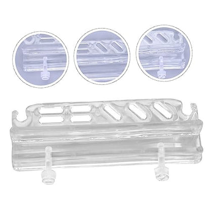 Aquarium Tool Holder Wall-Mounted Organizer for Fish Tank Cleaning Tools Transparent Acrylic Storage Rack for Scissors Tweezers and Tongs Compact Design for Easy Access