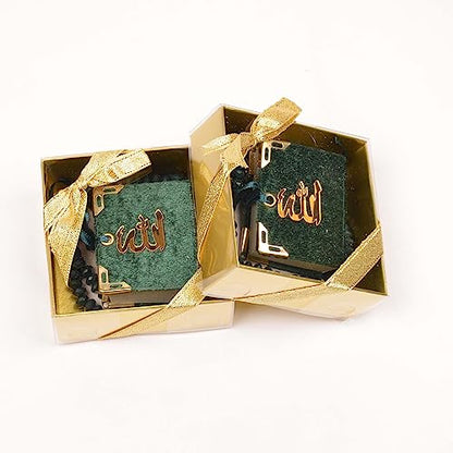 BABY SHOWER CHOCOLATE Set of 10 Islam Quran Tasbeeh Islamic Set | Holy Quran Prayer Beads Gift Box Favor (Green) - color: Green