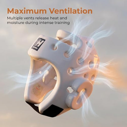 Taekwondo Sparring Head Guard, Competition Protection Headgear for Taekwondo, Karate and Martial Arts - color: white, size: X-Large