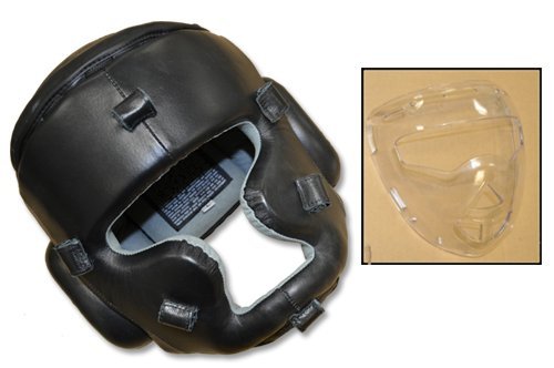 Ring to Cage Safety-Shield Training Headgear, with Removable Plexiglass Mask - size: Adult