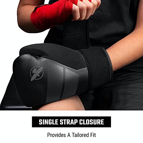 Hayabusa S4 Kids Boxing Gloves for Boys and Girls - color: Black, size: 8oz