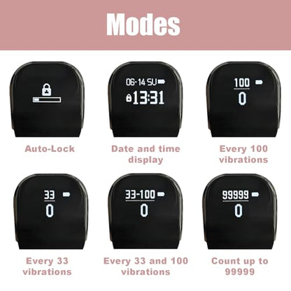 Worship Counter, Tally Clicker for Muslim Islamic Prayer, OLED Screen, Time and Date Digital Display, Vibration Reminder Alarm, Golf, Goods Counting, Lap, Knitting