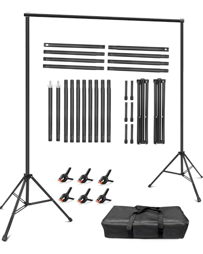 Hemmotop Backdrop Stand 10x8ft, Versatile Sizes Adjustable Banner Holder - size: 10x8ft