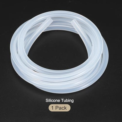 1m(3.3ft) 2.5mm(0.1") ID x 5.6mm(0.22") OD Silicone Tubing Clear Industrial Plastic Tubing Pure Silicone Hoses for Pump Siphoning Draining Irrigation Brewing - color: Clear, size: 0.1" x 0.22"