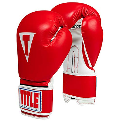 Title Classic Pro Style Training Gloves 3.0 - Boxing Gloves, Boxing Training Gloves, MMA Gloves, Oz Training Gloves, Kickboxing Gloves, Punching Bag Gloves, Sparring Gloves - color: Red/White, size: 14 oz