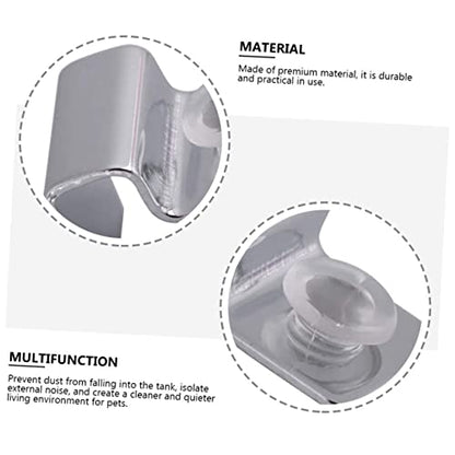 BESPORTBLE 8pcs Stainless Steel Aquarium Cover Support Holders for Glass Durable Fish Tank Clips for Easy Cleaning and Water Changes Compatible Open Tanks and Pet Boxes