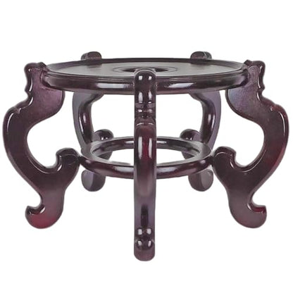 Oriental Rosewood Fish Bowl Stand (8.5" W X 7" H)