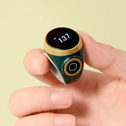 Tasbih Counter Zikr Rings, Smart Tasbeeh, Electronic Digital Tasbih Rings, Finger for Muslims, Prayer, Reminder, Home - color: emerald