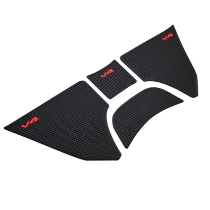Motorcycle Accessories Side Fuel Tank Pad for Ducati Multistrada V4 S V4S RS 2021-2025 Tank Pads Protector Stickers Decal Gas Knee Grip Traction Pad PVC Rubber Black
