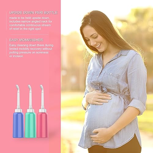 2PCS-Pack Portable Bidet 500ml for Travel Bidet Bottle with 2 Nozzle + Scalable Pipe + Storage Bag ,Peri Bottle for Postpartum Essentials