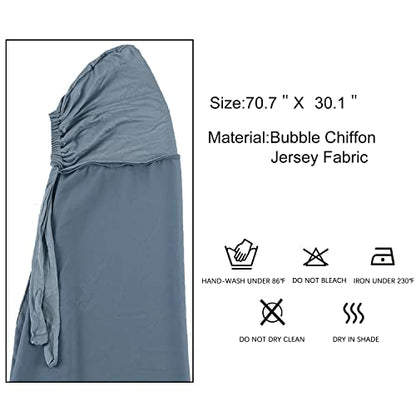 Instant Chiffon Hijab with Tie Back Under Cap Solid Color Soft Chiffon Scarf With Hijab Inner Caps For Muslim Women - color: Forever Blue
