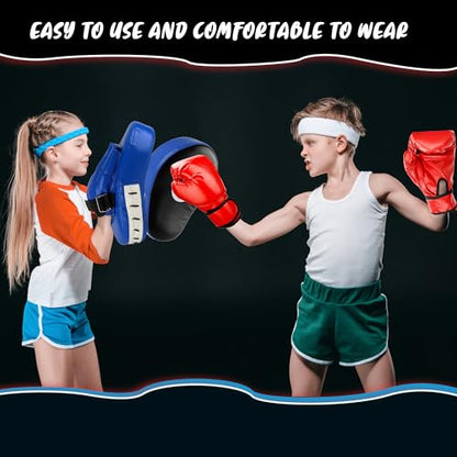 2 Pairs Boxing Mitts Boxing Curved Focus Punching Mitts Kickboxing Striking Pads for Men Women Martial Taekwondo Karate Muay Thai