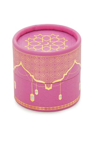 ihvan online Mini Quran & Tesbih Gift Set with Cylinder Box – 99 Pearl Muslim Prayer Beads, Misbaha Tasbeeh Sibha Mala – Islamic Ramadan, Eid & Mawlid Gift for Men & Women, Pink - color: Pink