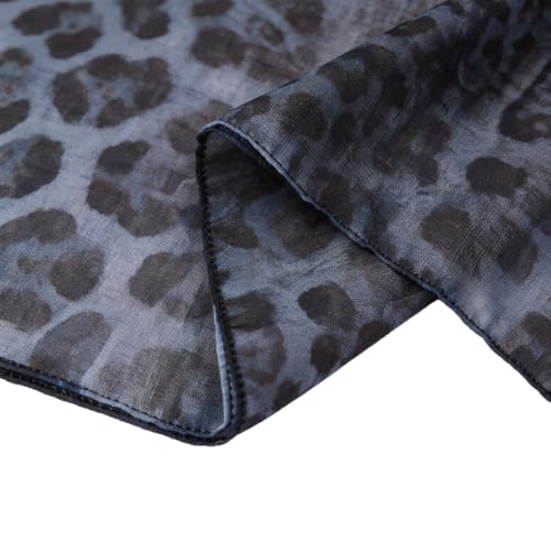 Hijab Scarf for Women Fashion Printed Modal Hijab Head Wrap Scarves Lightweight Long Scarf Shawls - color: Grey Leopard
