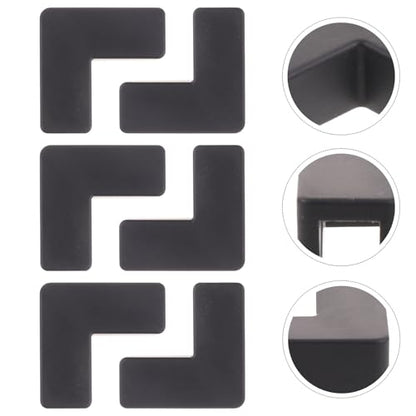 Beaupretty 6pcs Black Silicone Corner Guards Anti-Collision Protection for Fish Tank and Pet Carrier Edges, Medium Size Supple Corner Covers for Safety and Furniture Edge Proofing
