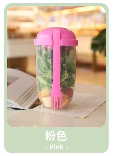 Portable Salad Cup - color: Pink