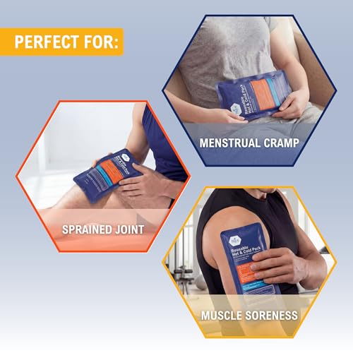 MED PRIDE Reusable Hot & Cold Gel Ice Packs, Flexible Compress, 2-Pack