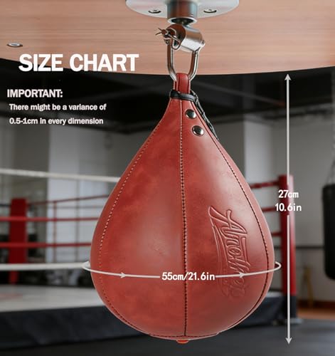Boxing Speed Punching Bag MMA Training Speed Ball Hanging Swivel Reflex Bag Equipment Workout Kicking Martial Arts Home Gym Exercise Speed Bag - color: Red