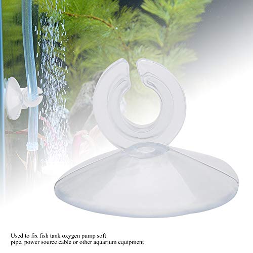 50pcs Aquarium Sucker Clips, Fish Tank Hose Holder Clamps, Ultra Strong Suction Cup Clips for Oxygen Pump Soft Pipe, Transparent Rubber Tube Holders for Aquarium Fish Tank Accessor