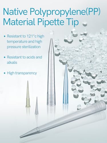 10mL Pipette Tips 100pcs, Universal Pipetting Tips | DNase/RNase Free and Pyrogen Free, Autoclavable, Low Retention, Polypropylene (PP), Laboratory Liquid Handling - size: 10mL(100PCS)