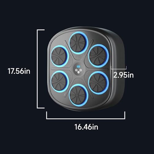 MEGELIN Music Boxing Machine with Boxing Gloves,Wall Mounted, Bluetooth Boxing Training Punching Equipment