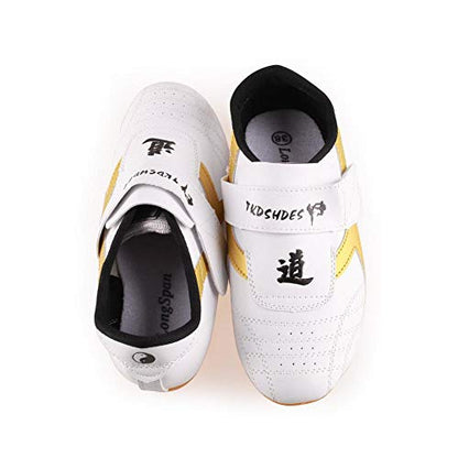 Taekwondo Shoes, Dilwe PU Leather Soft Sole Taekwondo Shoes for Taichi Gym Training (40)