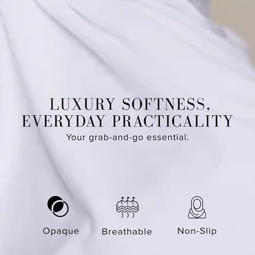 Slip-on Instant Premium Jersey Hijab with Undercap - Buttery Soft, Lightweight Hijab with Innovative Tie-Back Design - color: White