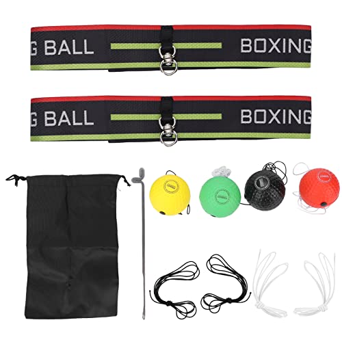 Boxing Ball Headband, Adjustable Boxing Headband Reflex Ball Set for Improving Reaction and Coordination Skills