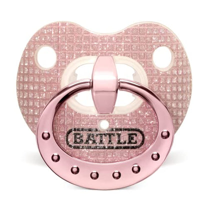 Battle Sports Binky Oxygen Football Mouthguard - Detachable Strap, Maximum Breathability, Works with Braces & No Boiling Required - color: Pink Diamond
