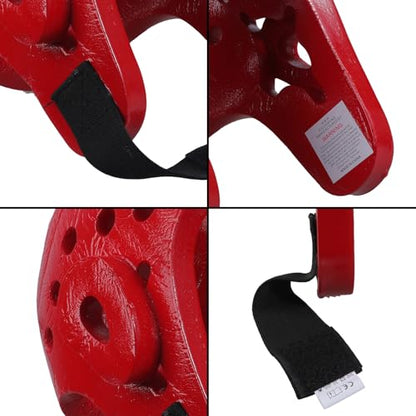 Kids Taekwondo Headgear Karate Headgear, Taekwondo Sparring Gear, MMA Martial Arts Helmets, Boxing Martial Arts Helmets Fo - color: Red, size: X-Small