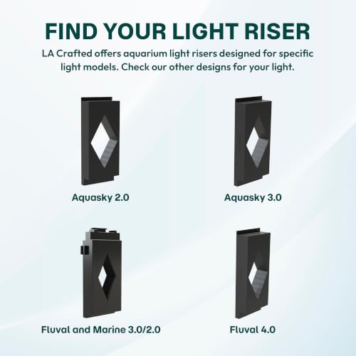 Aquarium Light Risers for Fluval Plant & Marine 3.0 & 2.0 LED | Heat-Resistant Polymer Stand | Toolless Easy Install (7-Inch) - size: 7-Inch