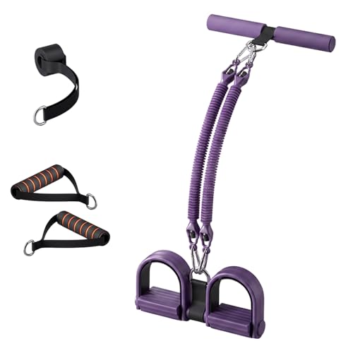 Pedal Resistance Band with Handle, 2026 Upgrade Multifunction Pedal Resistance Band, Elastic Pull Rope for Abs, Legs, Glutes, Arms, Waist - color: Pueple, size: 25-50 lb
