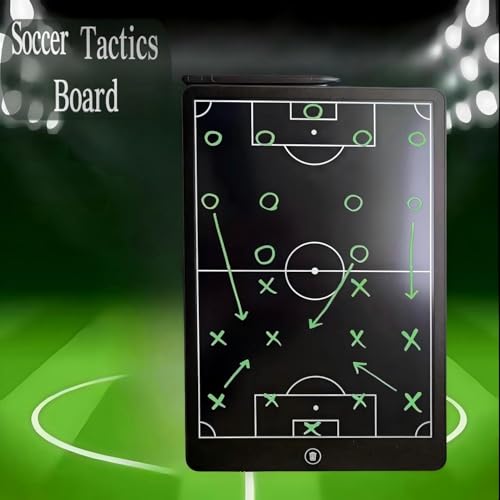 Soccer Coaching Board,16 Inch LCD Soccer clipboard for Coaches, Marking Training Tactical Board with Pen