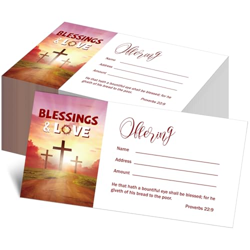 Woanger 500 Count Tithes and Offering Envelopes for Donation Envelope Bill Size Checks and Cash for Tithes and Offering(Blessing) - style: Blessing