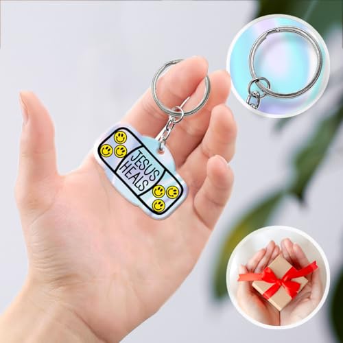 Christian Keychain, Acrylic Material Jesus Keychain with Bible Verse, Scriptures Gifts for Men and Women - color: Girl 11
