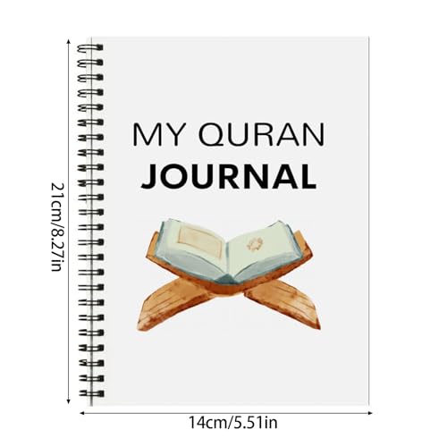 Quran Study Notebook Planner Twin Coil Binding Study Planner Quran Reading Tracking Journal for Scheduling Planning Paper Quran Journal