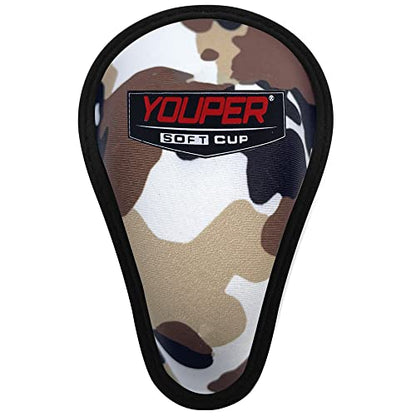Youper Youth Elite Padded Baseball Sliding Shorts w/Soft Athletic Cup - color: White, size: Large