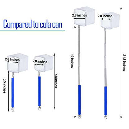 4 Pieces Fish Tank Shrimp Net Extendable Handle Shrimp Net Stainless Steel Small Aquarium Catch Mesh with Adjustable Handle for Aquarium Fish Tank Pond - color: Blue