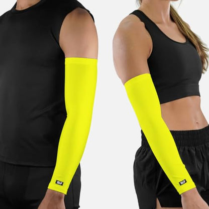 Solid Arm Sleeve - color: Hue Yellow Lemon, size: 3X-Large
