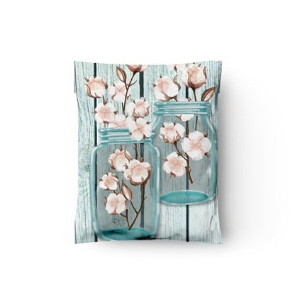 10x13 (100) Cotton Summer Designer Poly Mailers Waterproof Self Sealing Tear Resistant Polymailers Shipping Envelopes Premium Printed Bags For Small Businesses - color: Cotton, size: 10x13