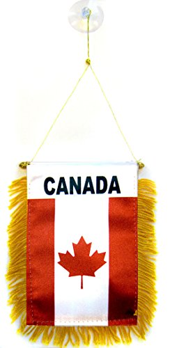 AZ FLAG Canada Car Flag 4x6 in Canadian 100D Polyester Suction Cup - color: Canada