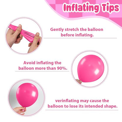 Paready Mother's Day Balloons, 60 Pcs Pink White Mom Print Party Decor - color: Mom