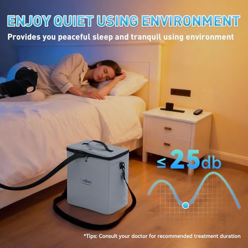 Cold Therapy Machine with Programmable Timer, Cryotherapy Pain Relief with Compression Pad, Portable Ice Machine for Knee After Surgery