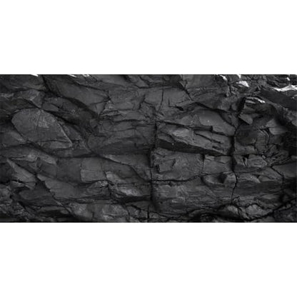 AWERT 24x12 inches Stone Aquarium Background Black Rock Fish Tank Background Rocky Terrarium Background Vinyl, 24x12in60x30cm