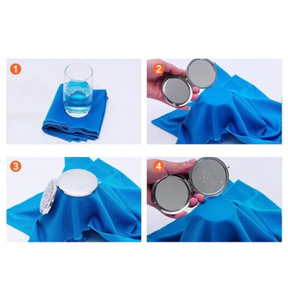 Cooling Sports Towel 30x90cm Instant Cool Gym Towel Sweat Absorbent Cold Feel Microfiber for Workout Yoga Running Hiking Outdoor Travel Light Blue