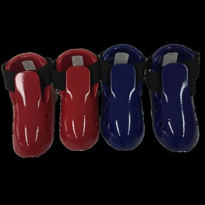 Taekwondo Foot Protector Karate Guard Martial Art Foam Shoes with Adjustable Strap for Sparring - color: RedCHM