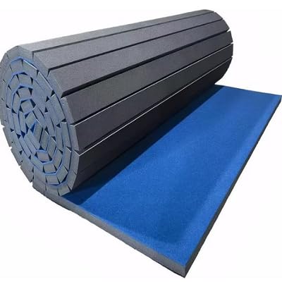 Generic Folding Gymnastics Mat 118.11x70.87x1.57inch Indoor Gymnastics Track Exercise Mat with Grippy Surface for Home Yoga Fitness Pilates Martial Art